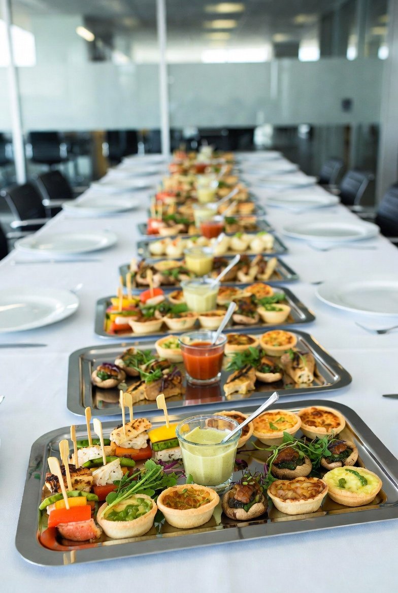 Montaje de Catering Corporativo de Lujo en Chapinero por Catering Bogotá con meseros profesionales.