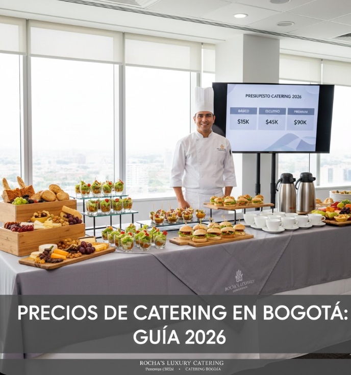 Precios de catering en Bogotá para eventos empresariales 2026.