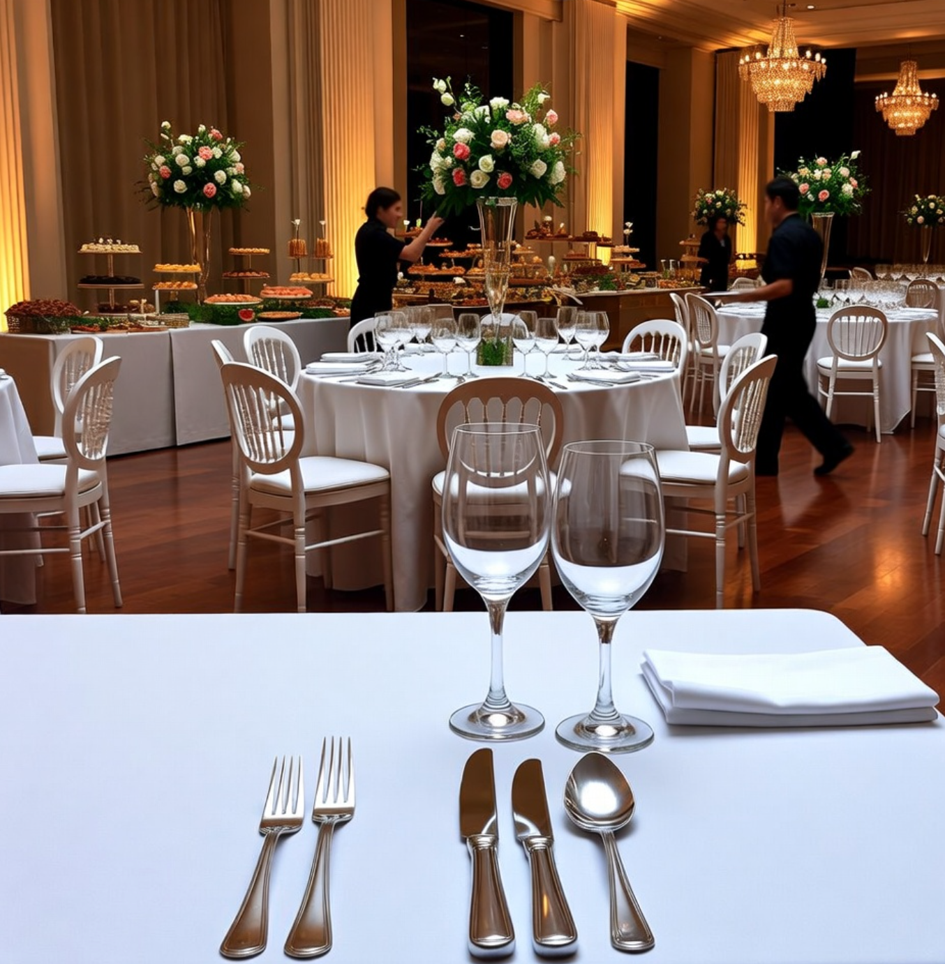 Montaje de Banquetes de Gala y logística de catering premium en la Sabana de Bogotá.